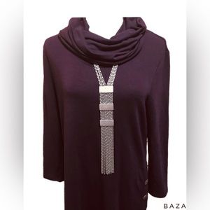 Bold Multi-Strand Lia Sophia Fame Matte Silver Tone Tasseled Stranded Necklace